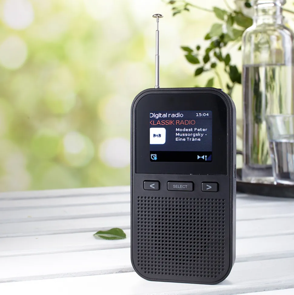 Brusttaschenkleines Digitalradio für unterwegs!