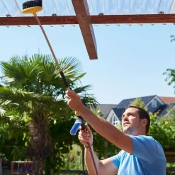 Erhöhen Sie einfach den Wasserdruck aus dem Gartenschlauch!