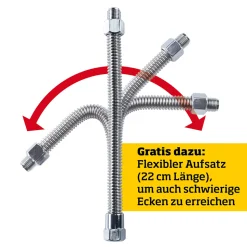 Erhöhen Sie einfach den Wasserdruck aus dem Gartenschlauch!