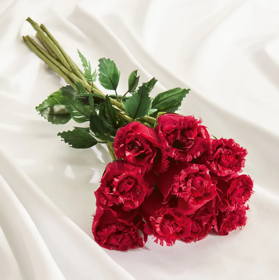 Handgefertigte Rosen aus echten Gänsefedern – noch schöner als echte Rosen