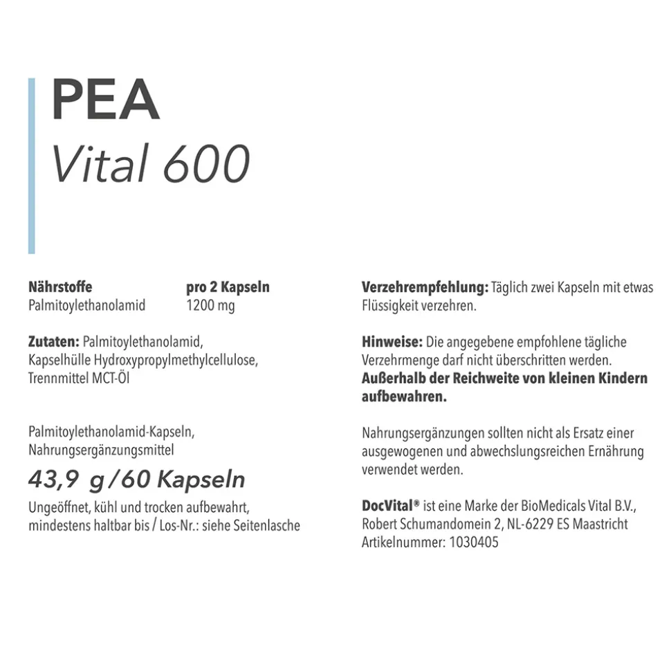 PEA VITAL 600 – wenn die Schmerzen nicht mehr weggehen