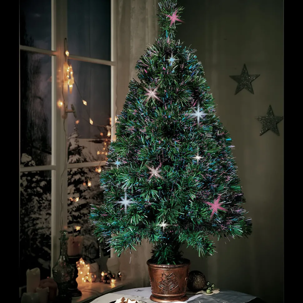 Stimmungsvoll beleuchtet: Dieser Baum erstrahlt in prächtigen Farben